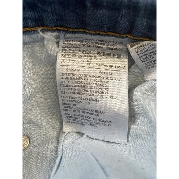 Wmns Levis 505 Straight Sz 30 X 32 Medium Blue Wash Denim 5 Pckt Jeans - Picture 4 of 6